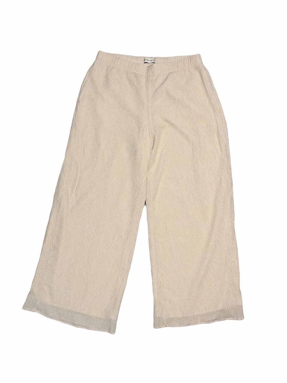 Abercrombie & Fitch Cream Wide-Leg Pants